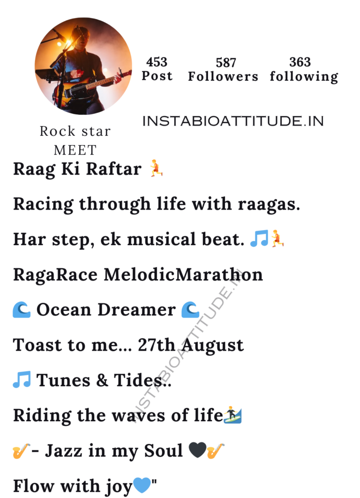 music bio for instagram