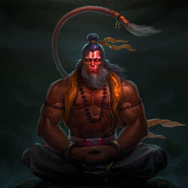 Hanuman Ji Bio with Symbols