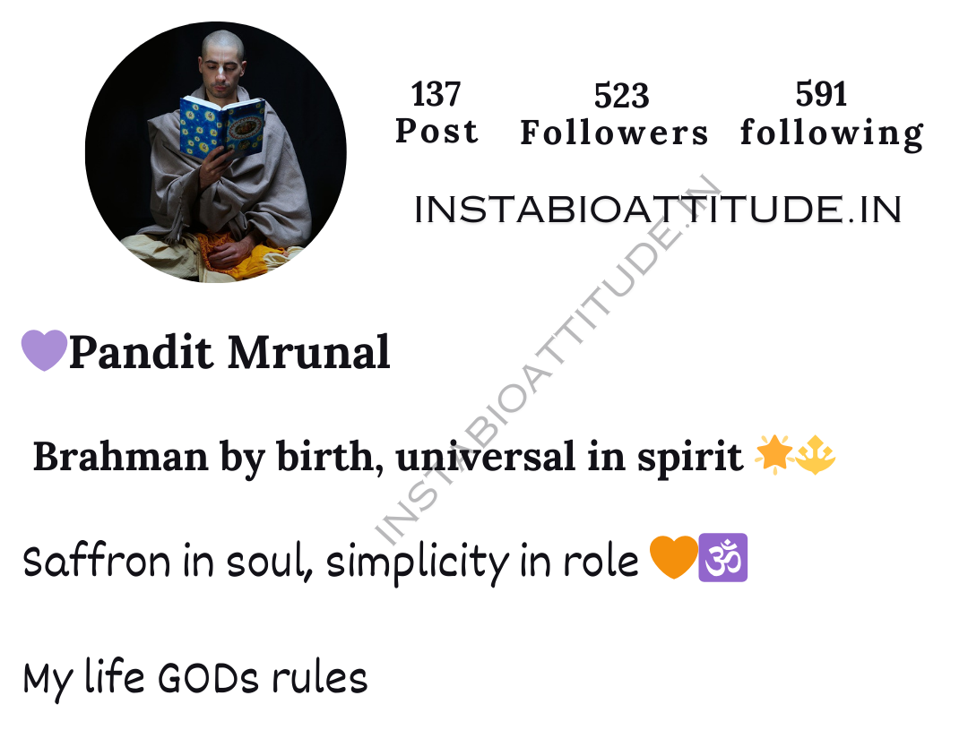 Best Brahman Bio For Instagram