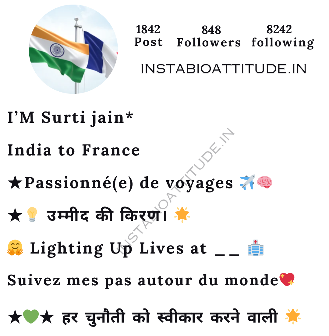 300+ French Bio For Instagram - Instabioattitude.in